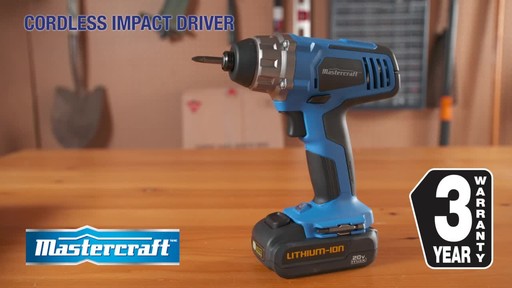 Mastercraft 20V Max 1/4-in Impact Driver - image 9 from the video